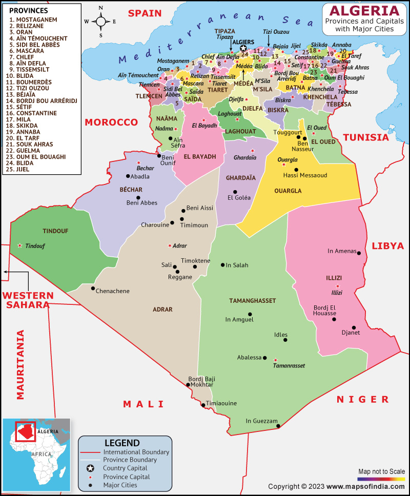 berber in algeria map
