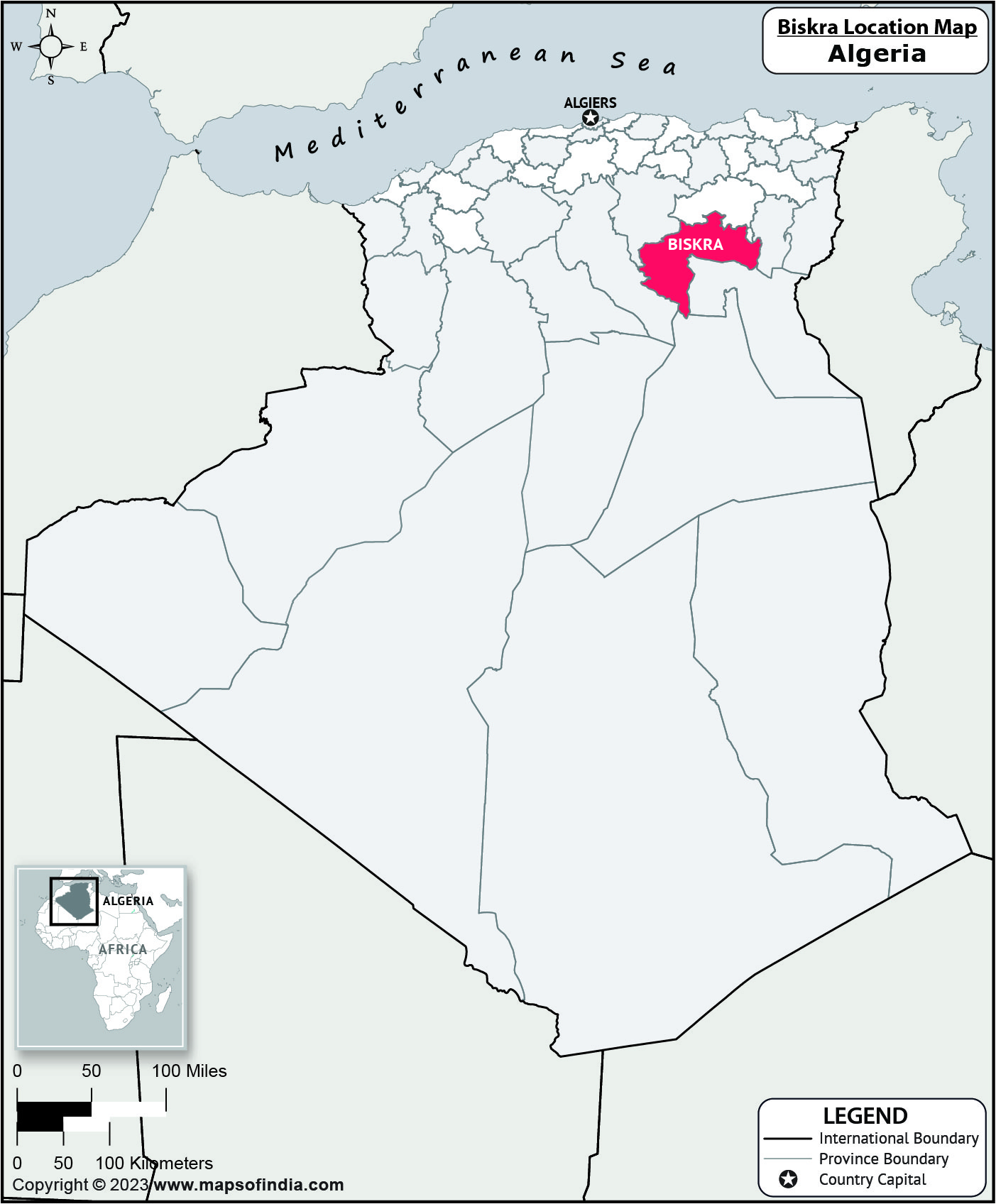 Map of Biskra Location Biskra Location Map