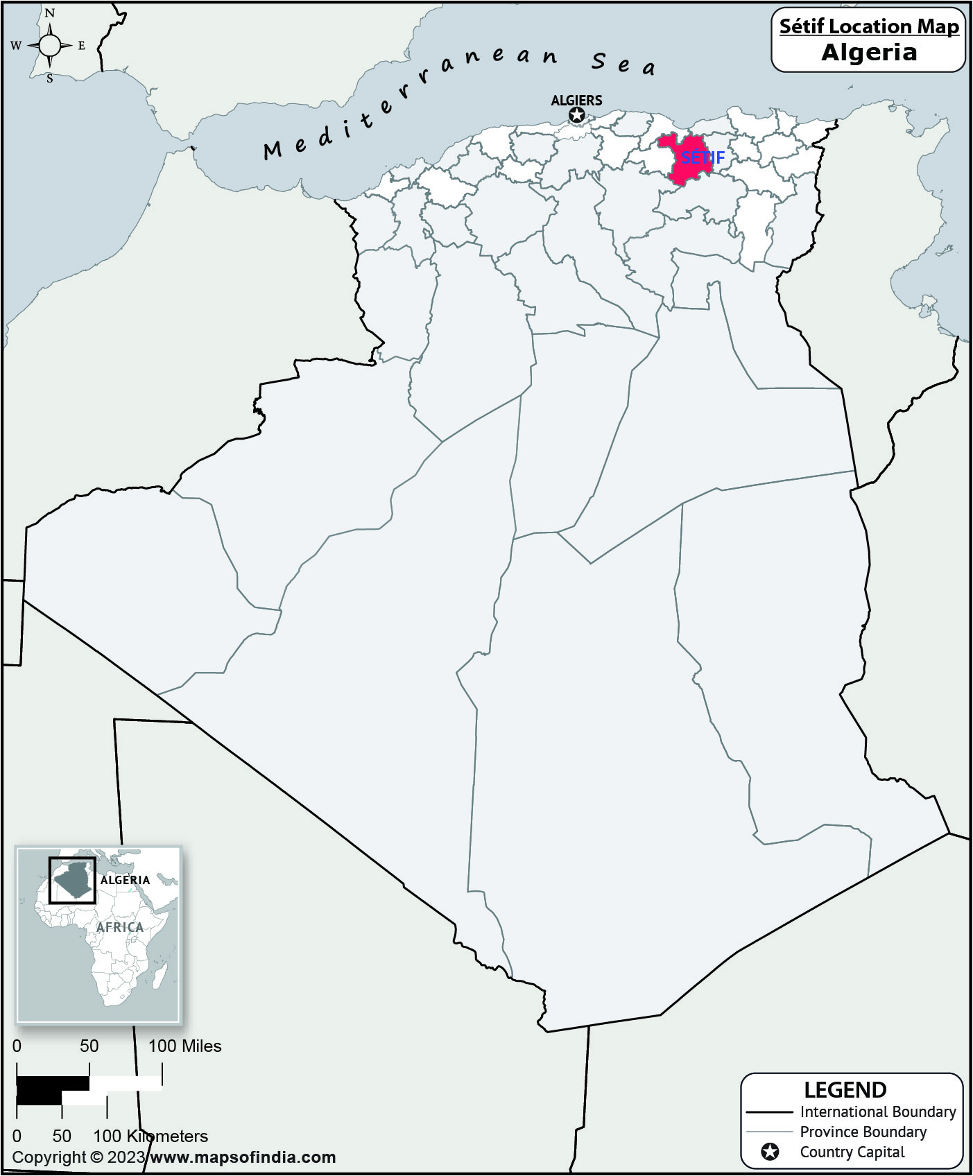 Setif Location Map