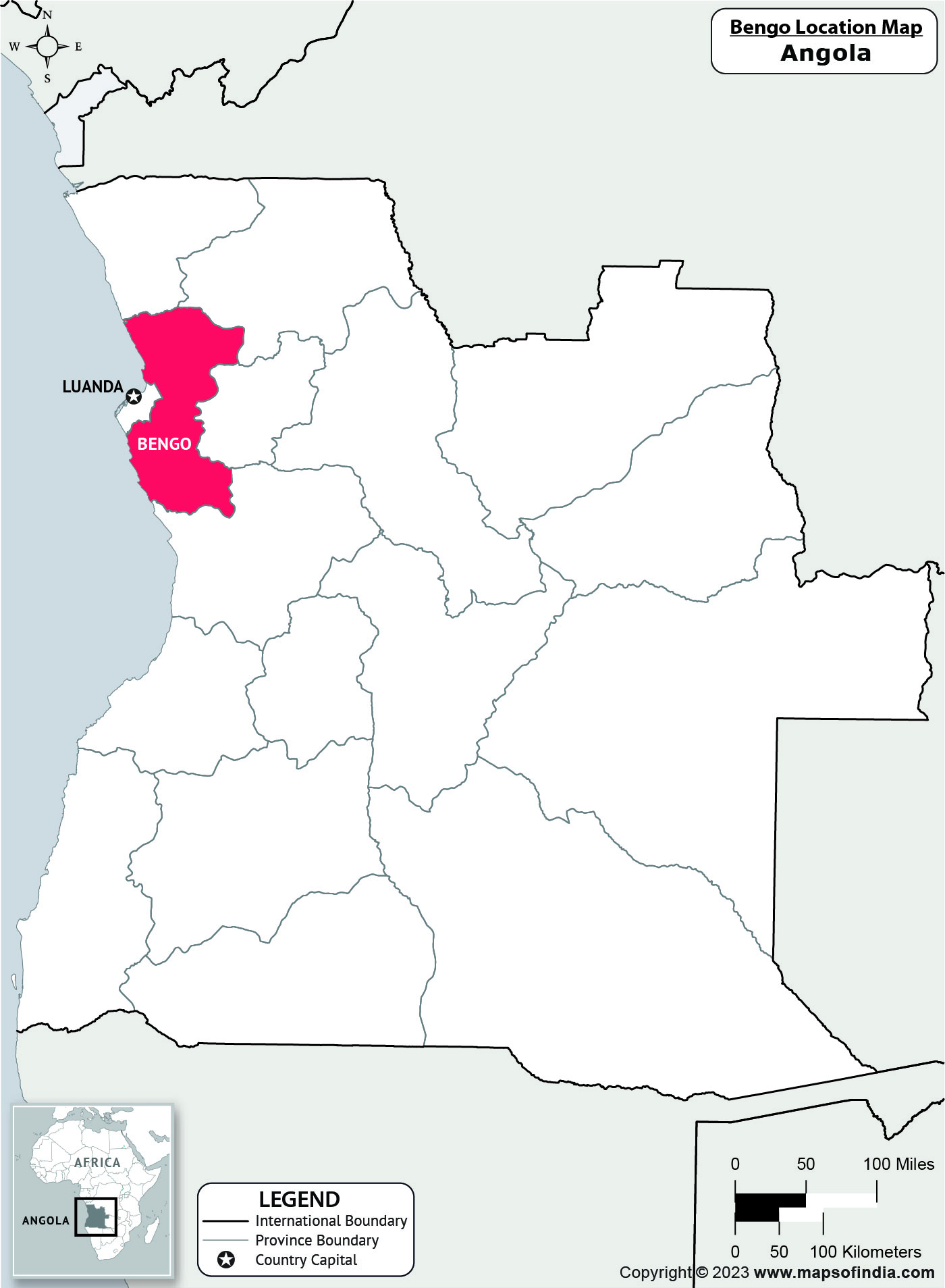 Bengo Location Map