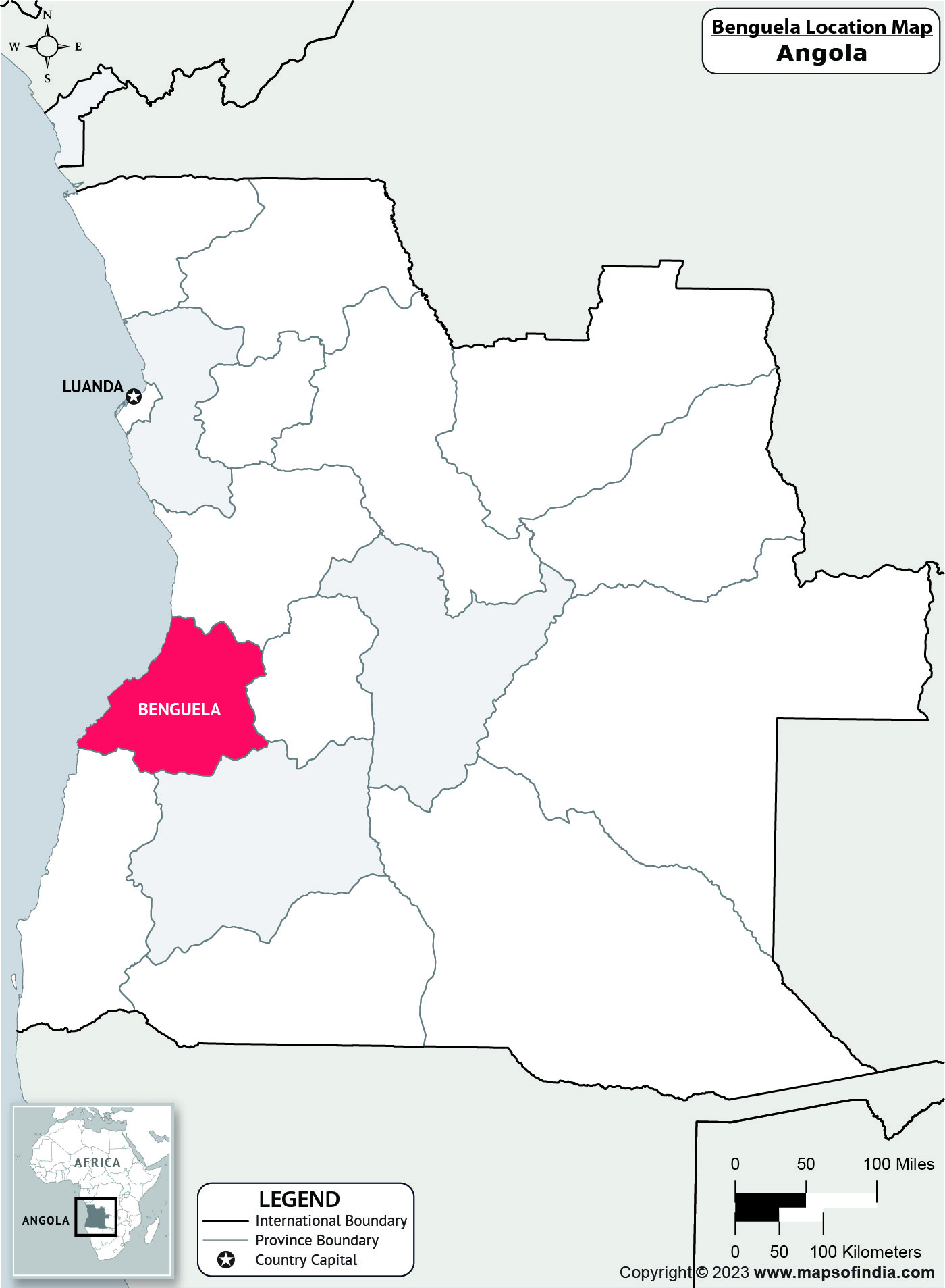 Benguela Location Map