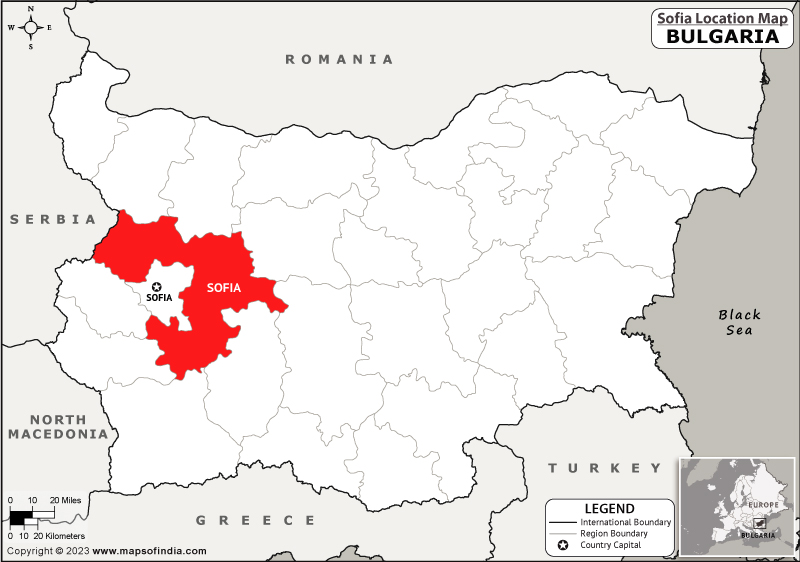 Where is Sofia Located in Bulgaria? | Sofia Location Map in the Bulgaria