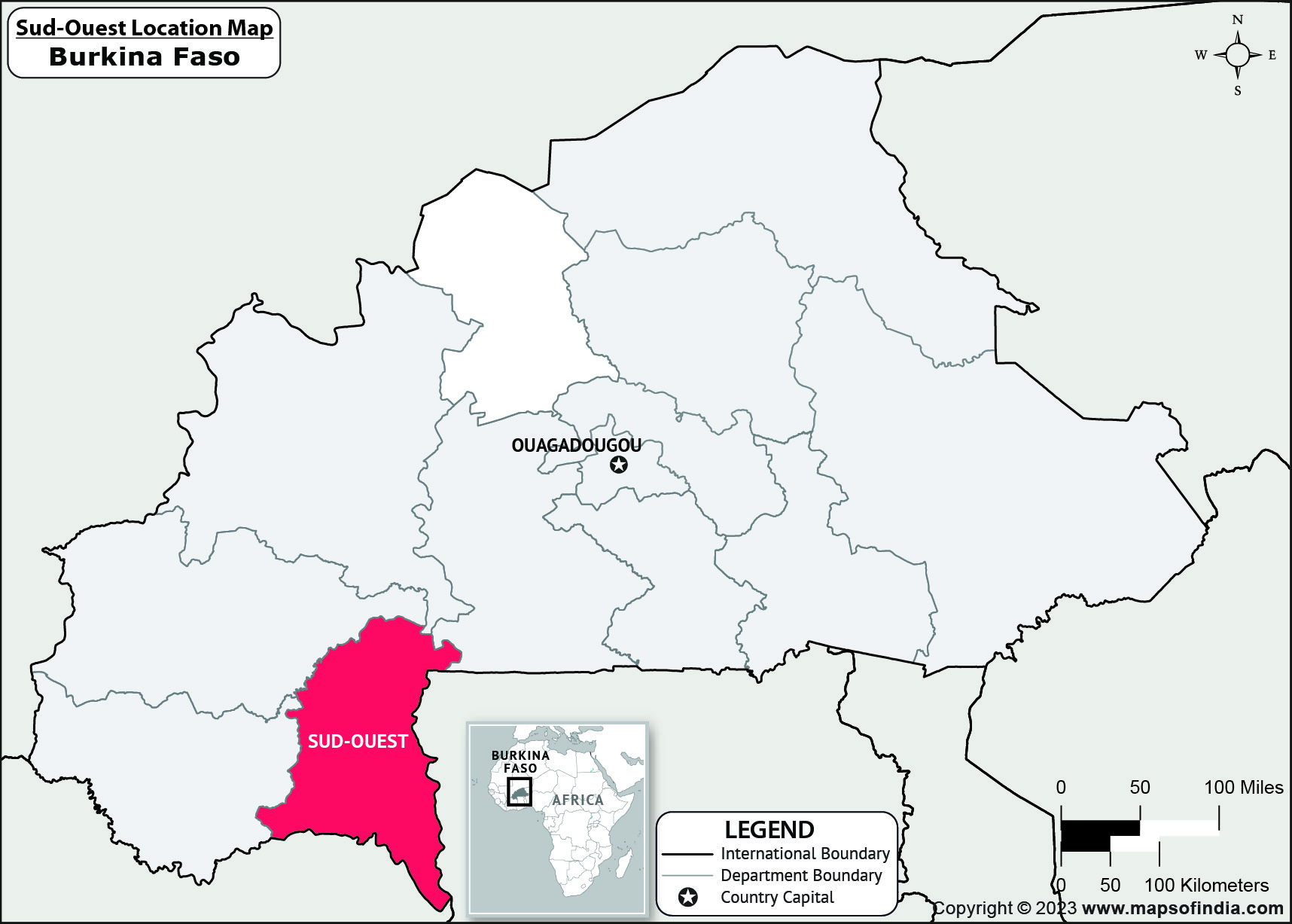 Sud Ouest Location Map