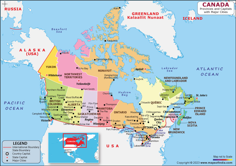 Canada Map | HD Political Map of Canada