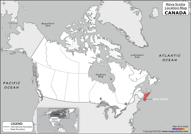 Nova Scotia Location Map 