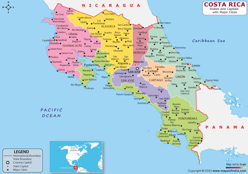 Costa Rica Map Hd Map Of The Costa Rica 0668