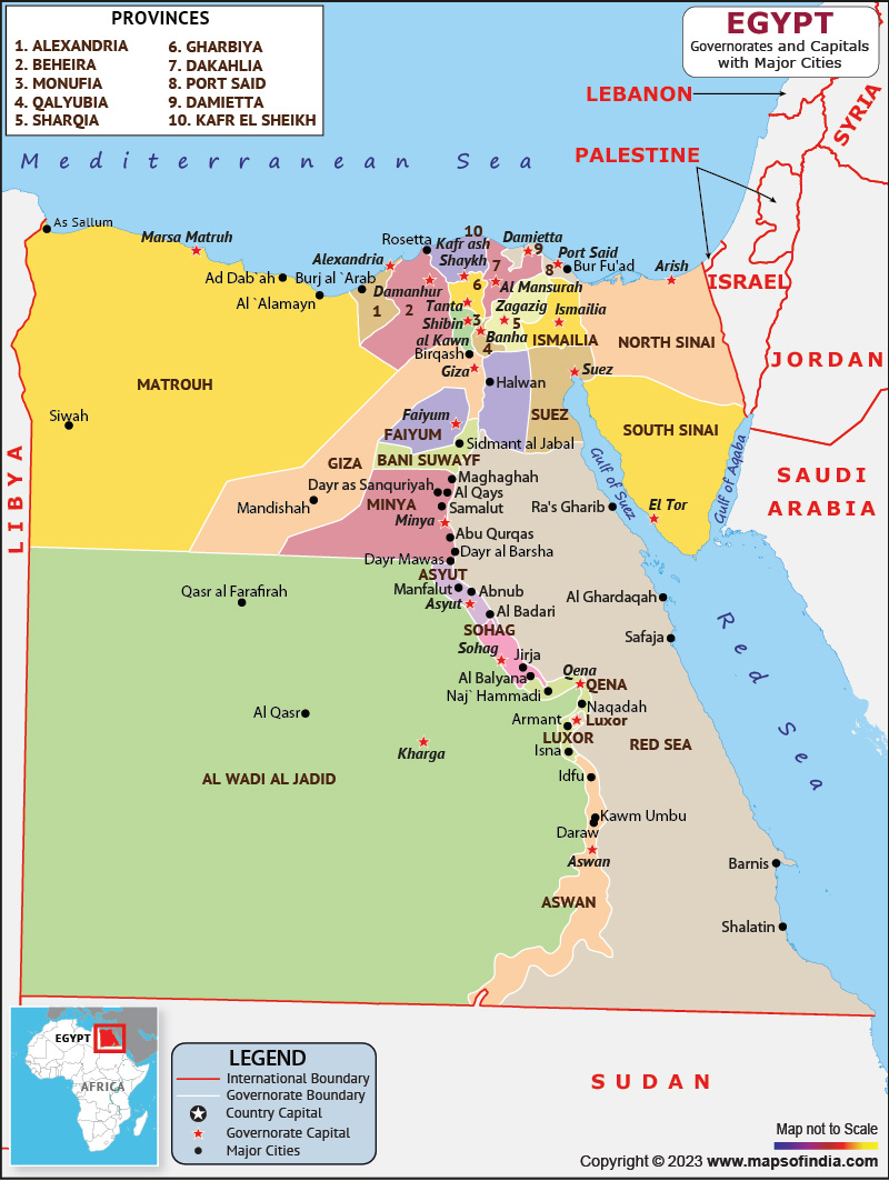 Egypt Map | HD Political Map of Egypt
