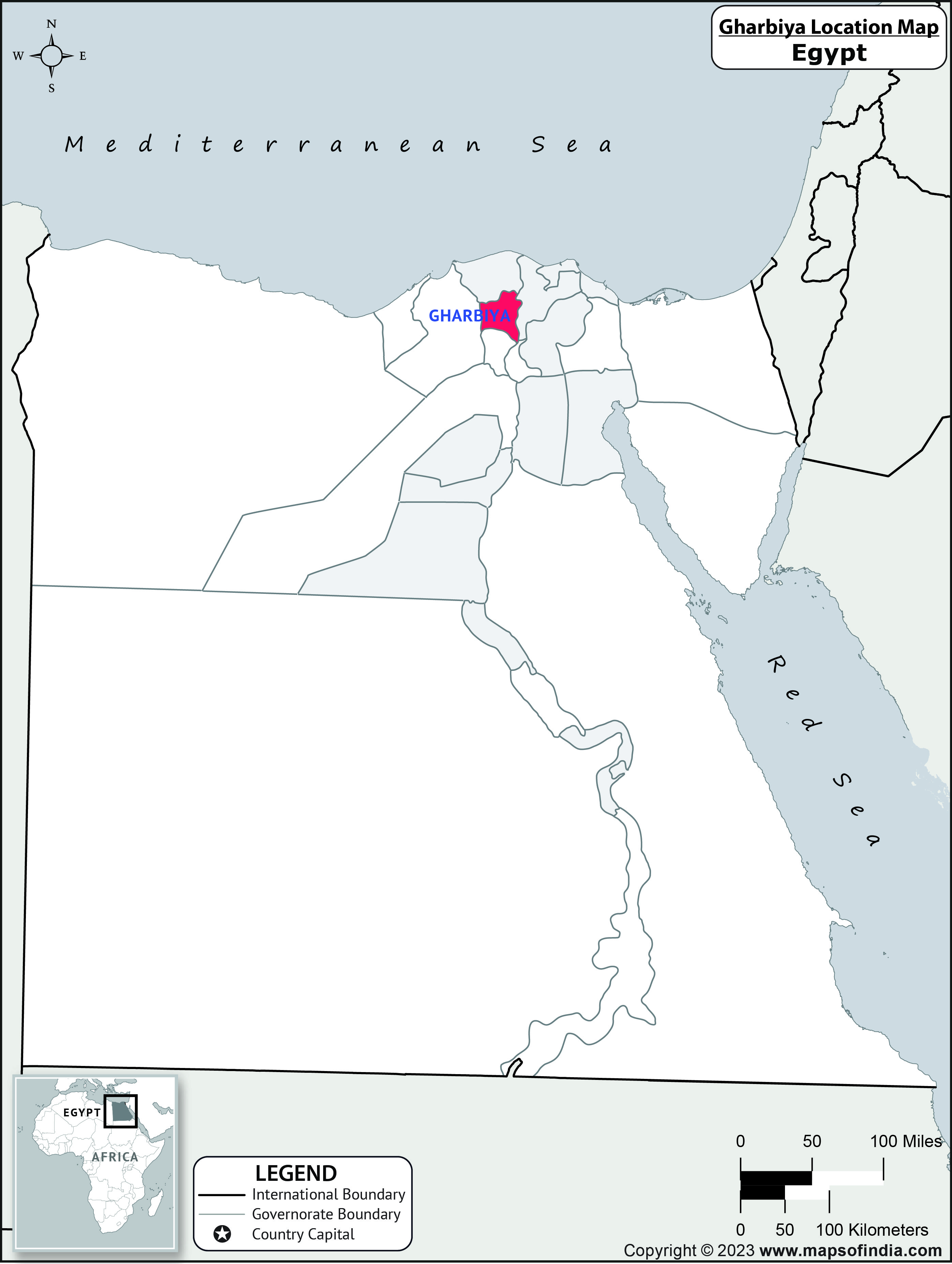 Gharbiya Location Map