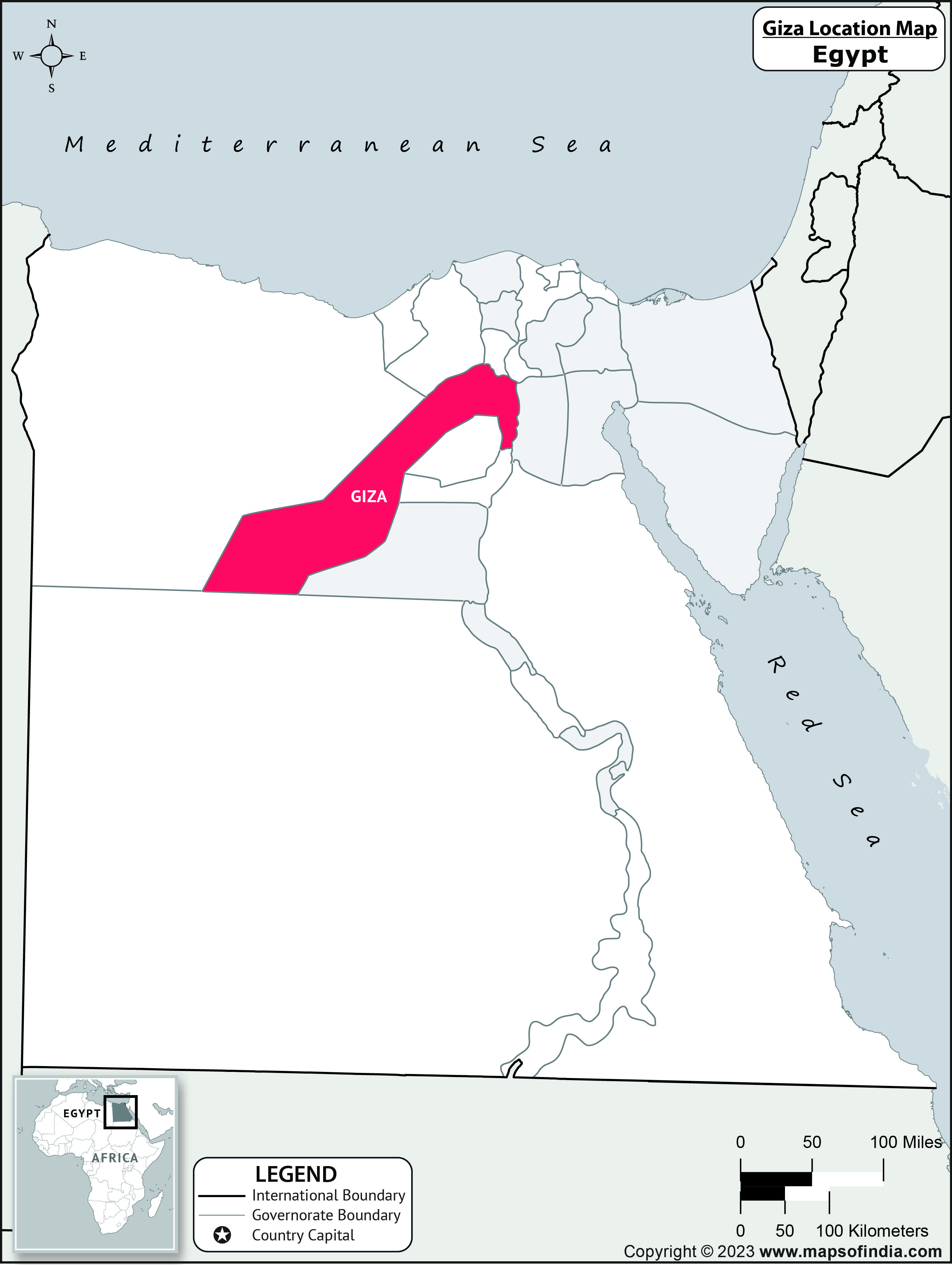 Giza Location Map 