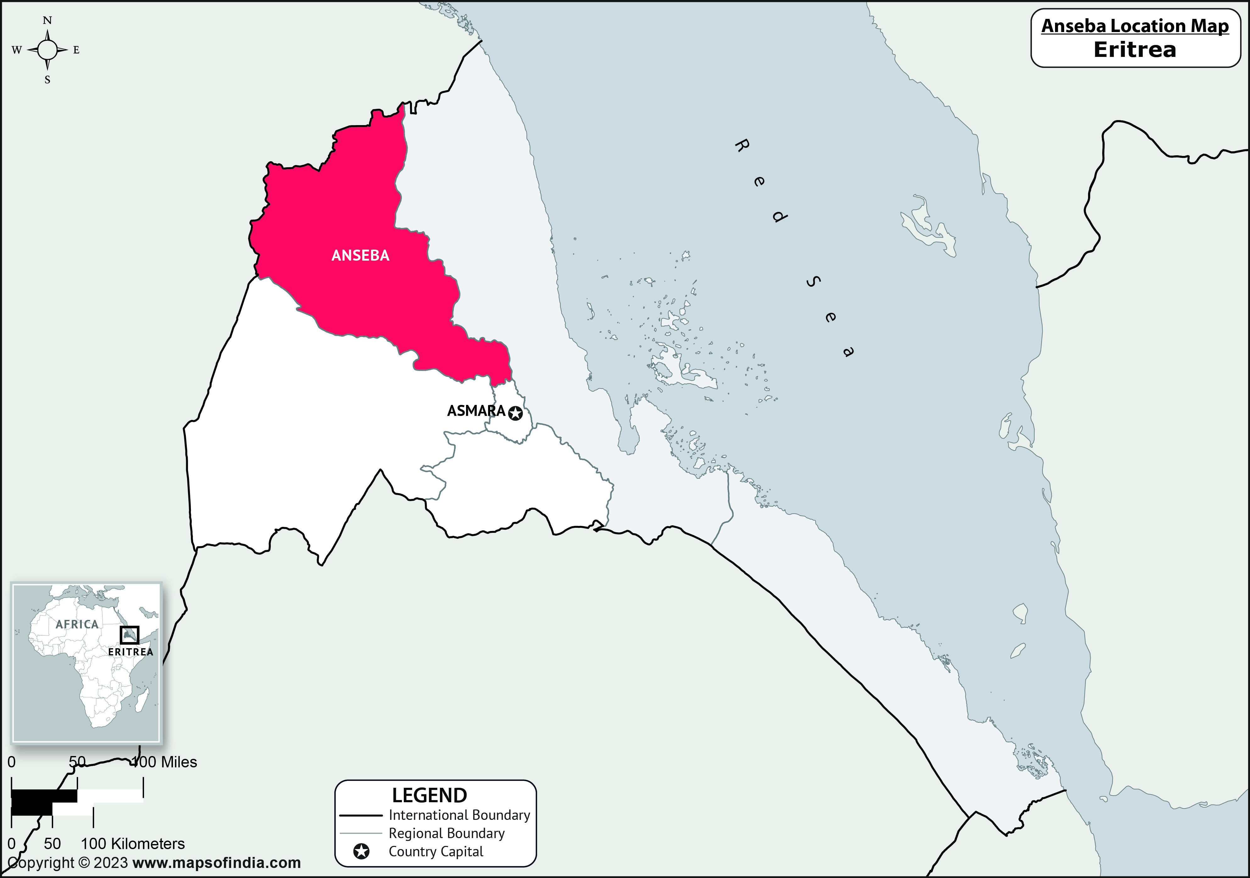 Anseba Location Map