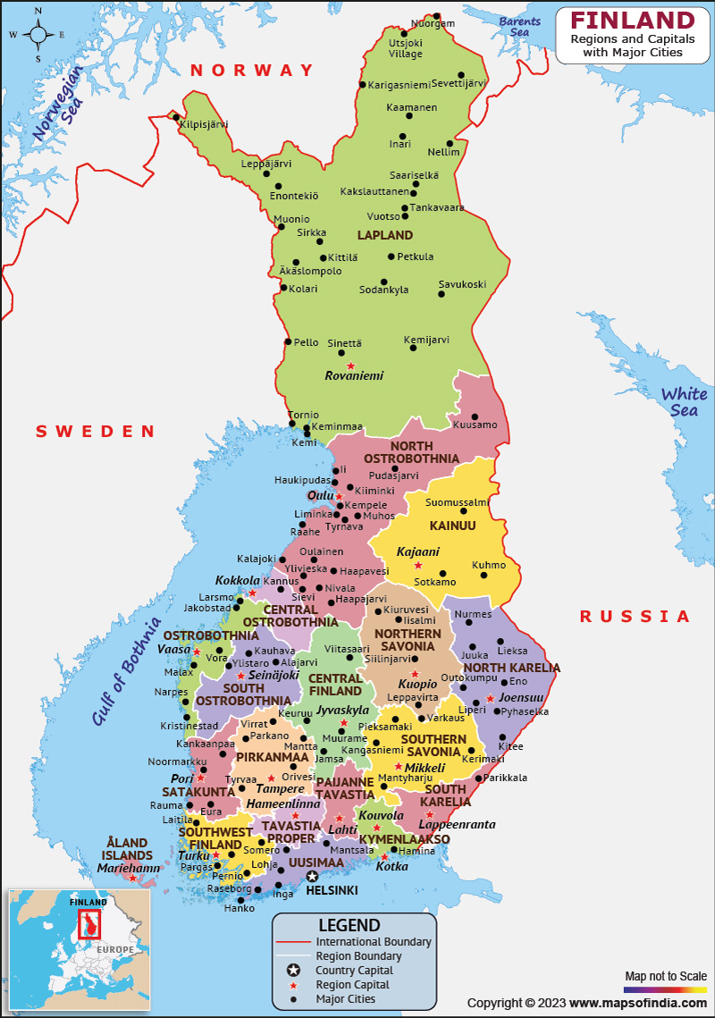 Finland Map | HD Map of the Finland