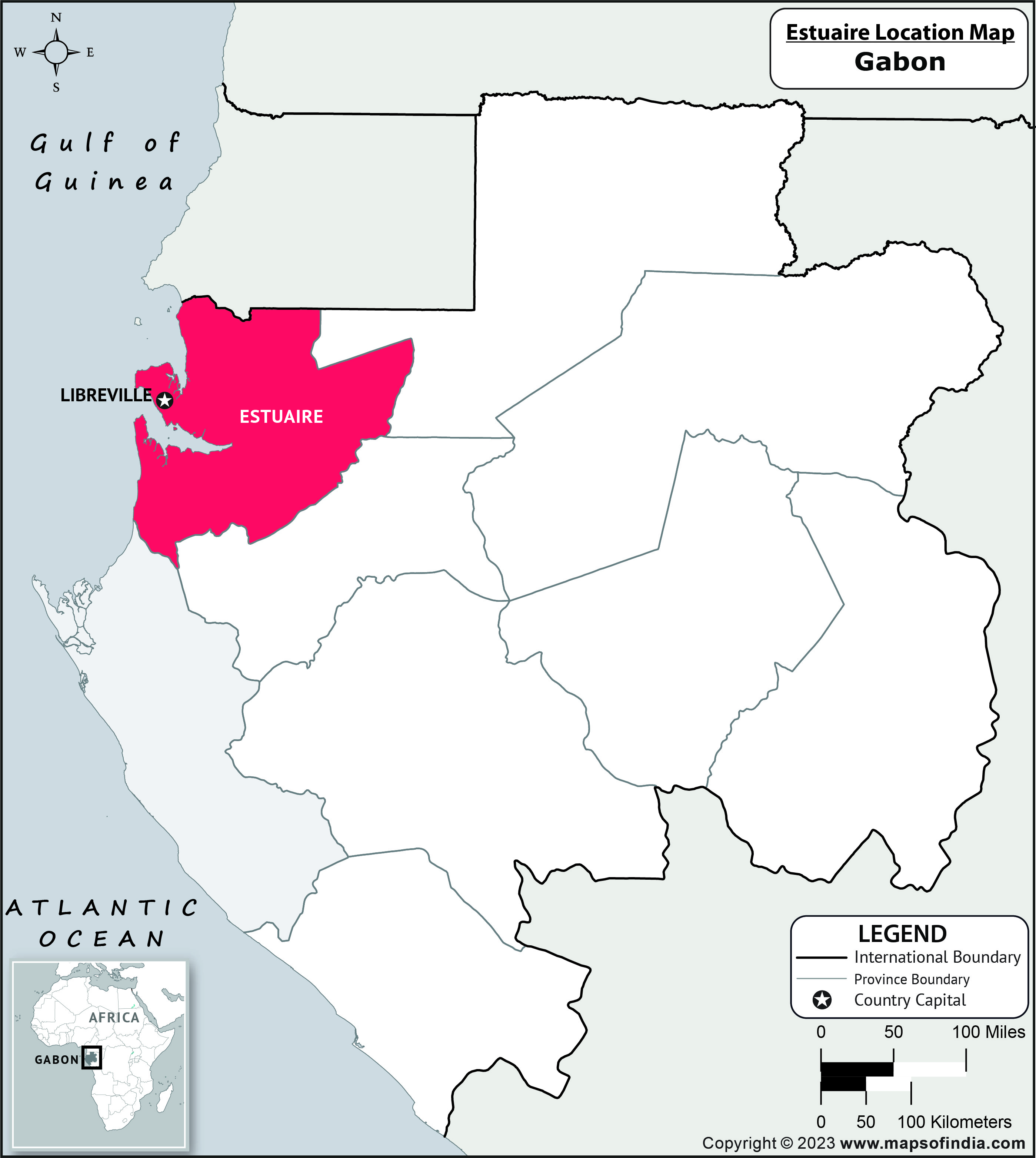 Map of Estuaire Location Estuaire Location Map