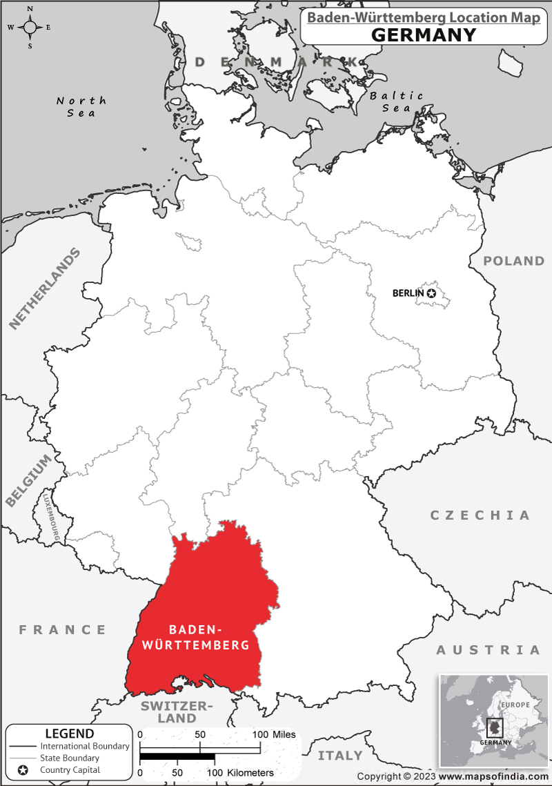 Baden Wurttemberg Location Map