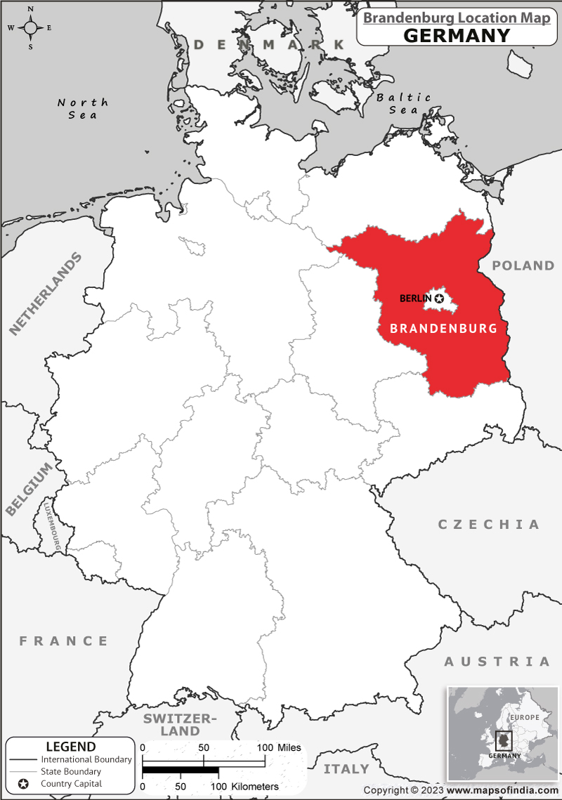 Map of Brandenburg Location Brandenburg Location Map