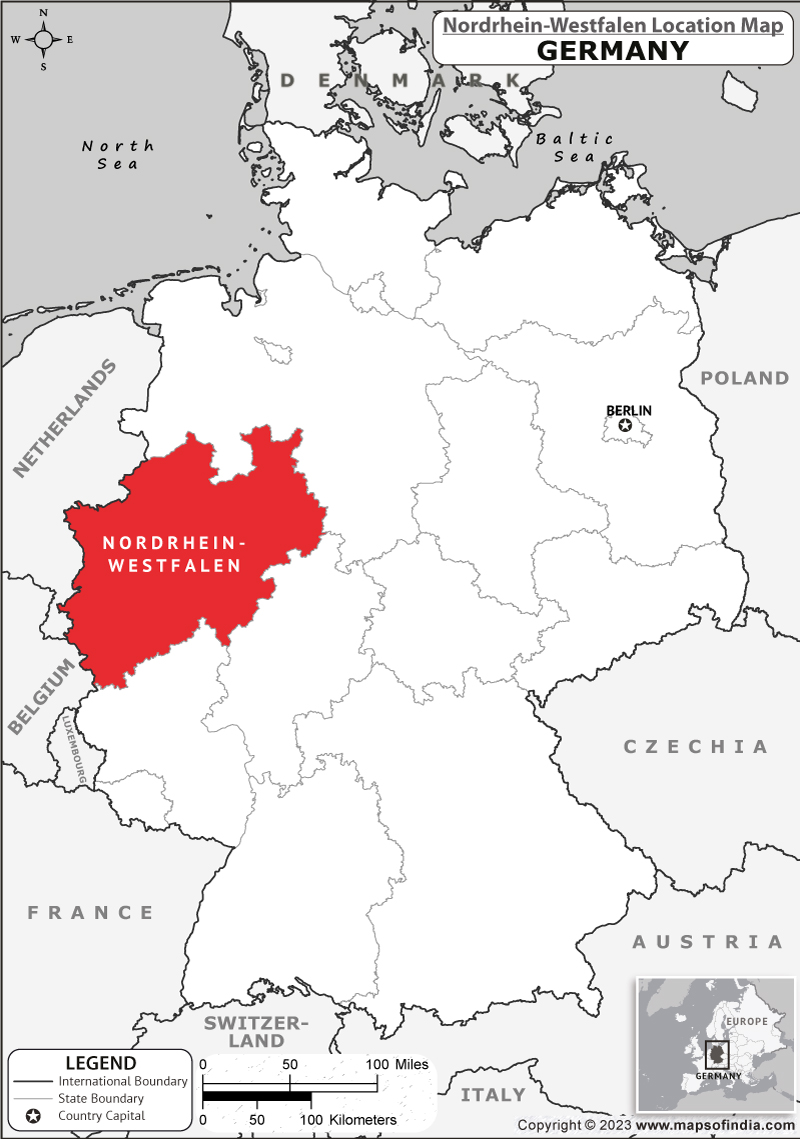 Map of Nordrhein Westfalen Location Nordrhein Westfalen Location Map