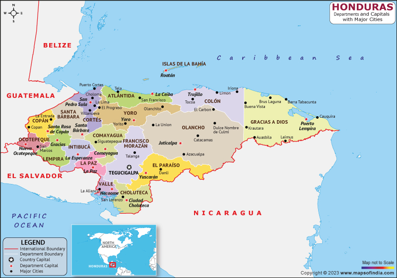 Honduras Map | HD Map of the Honduras