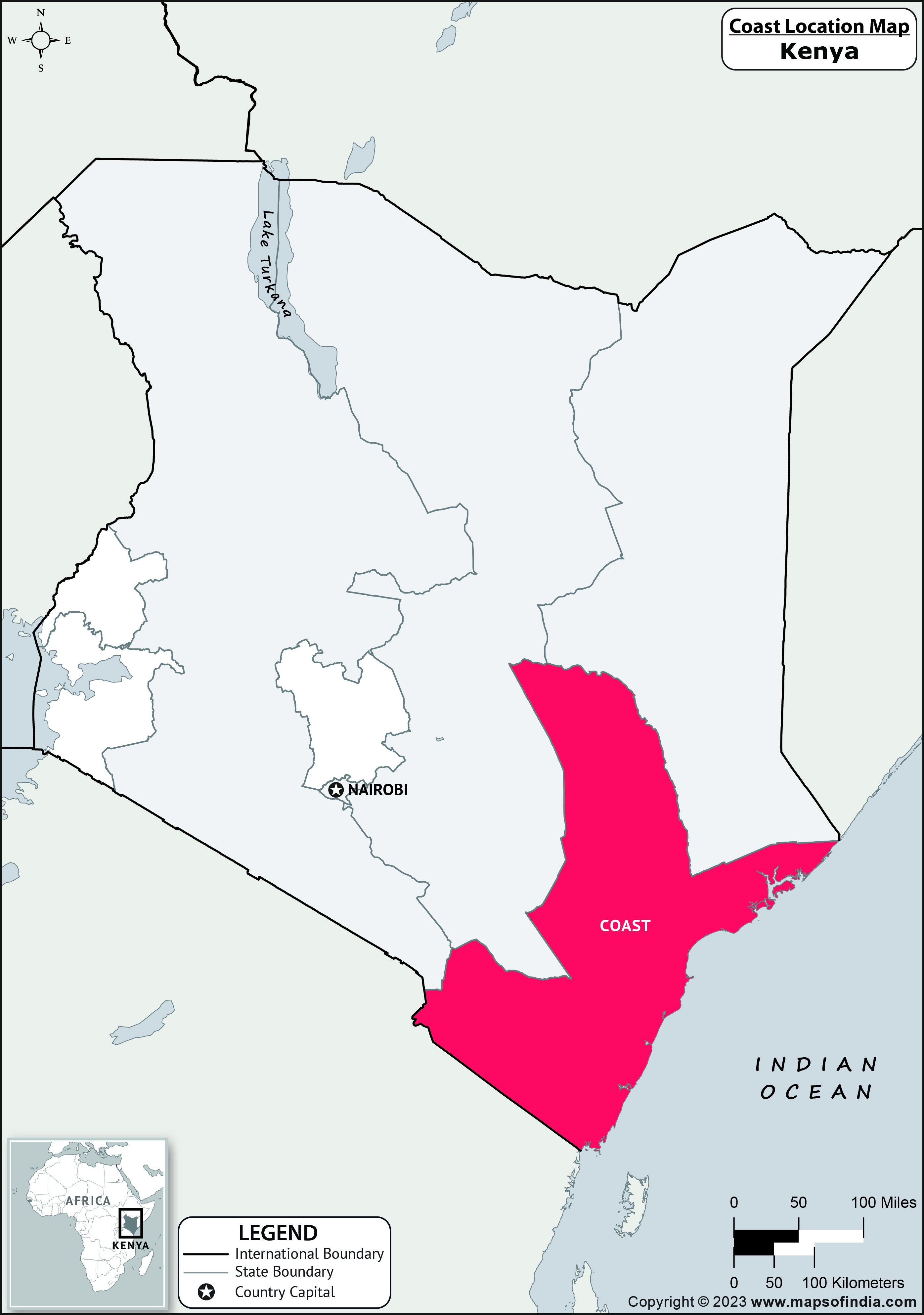 Map of Coast Location Coast Location Map