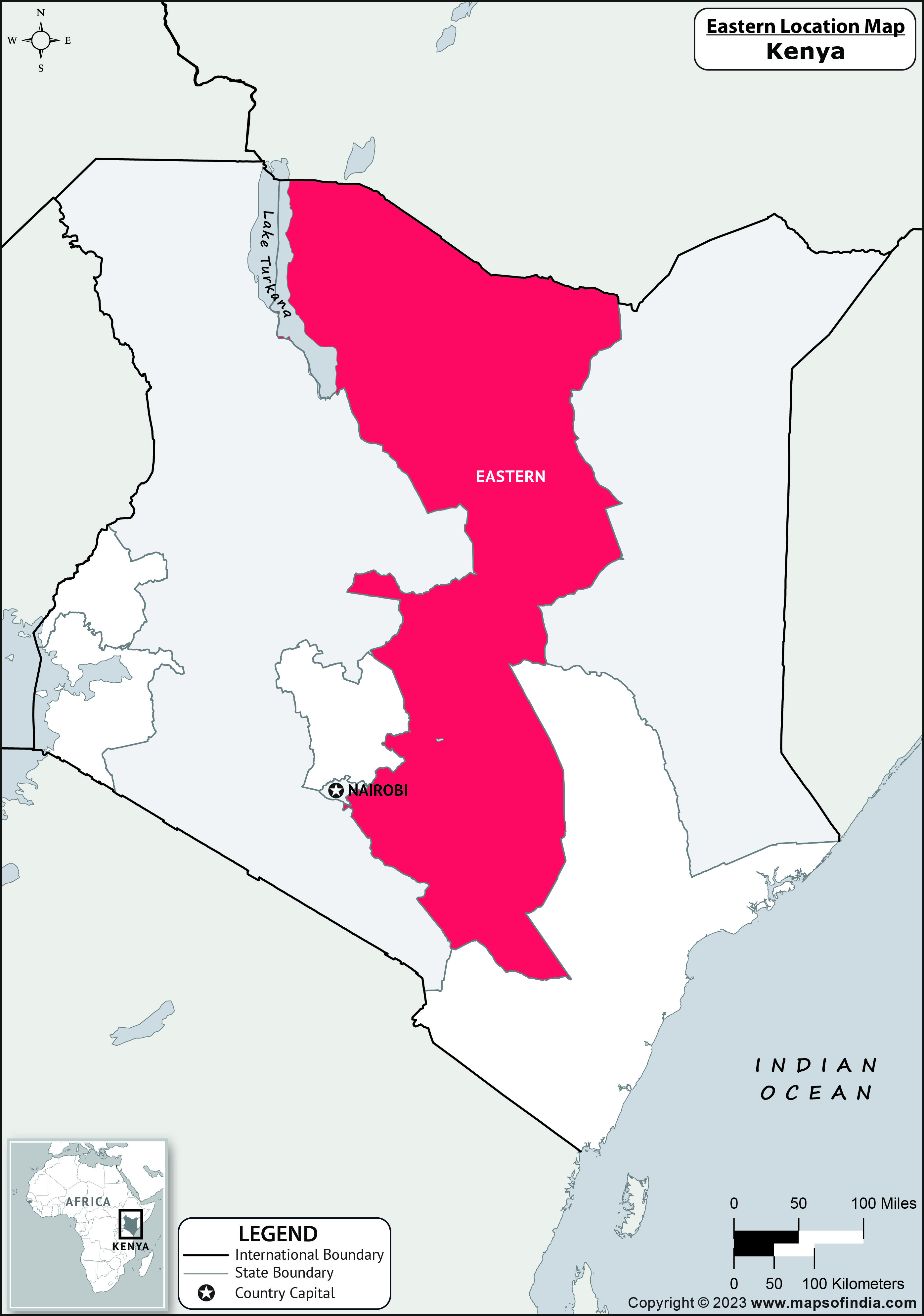 Where is Eastern Located in Kenya? | Eastern Location Map in the Kenya