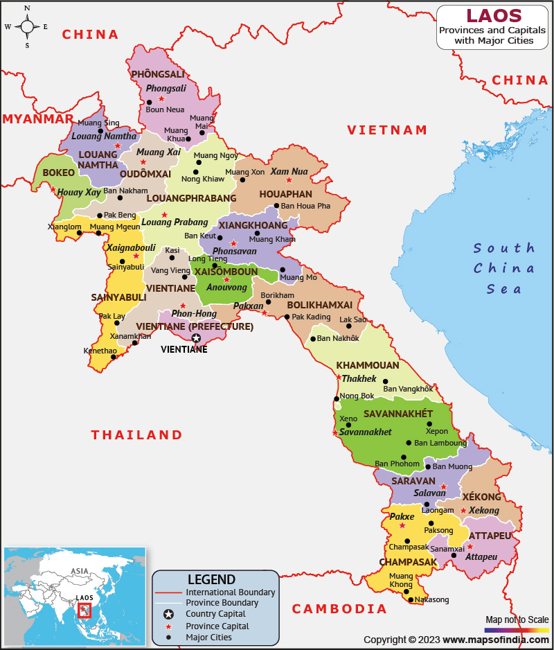 Laos Map Hd Political Map Of Laos To Free Download