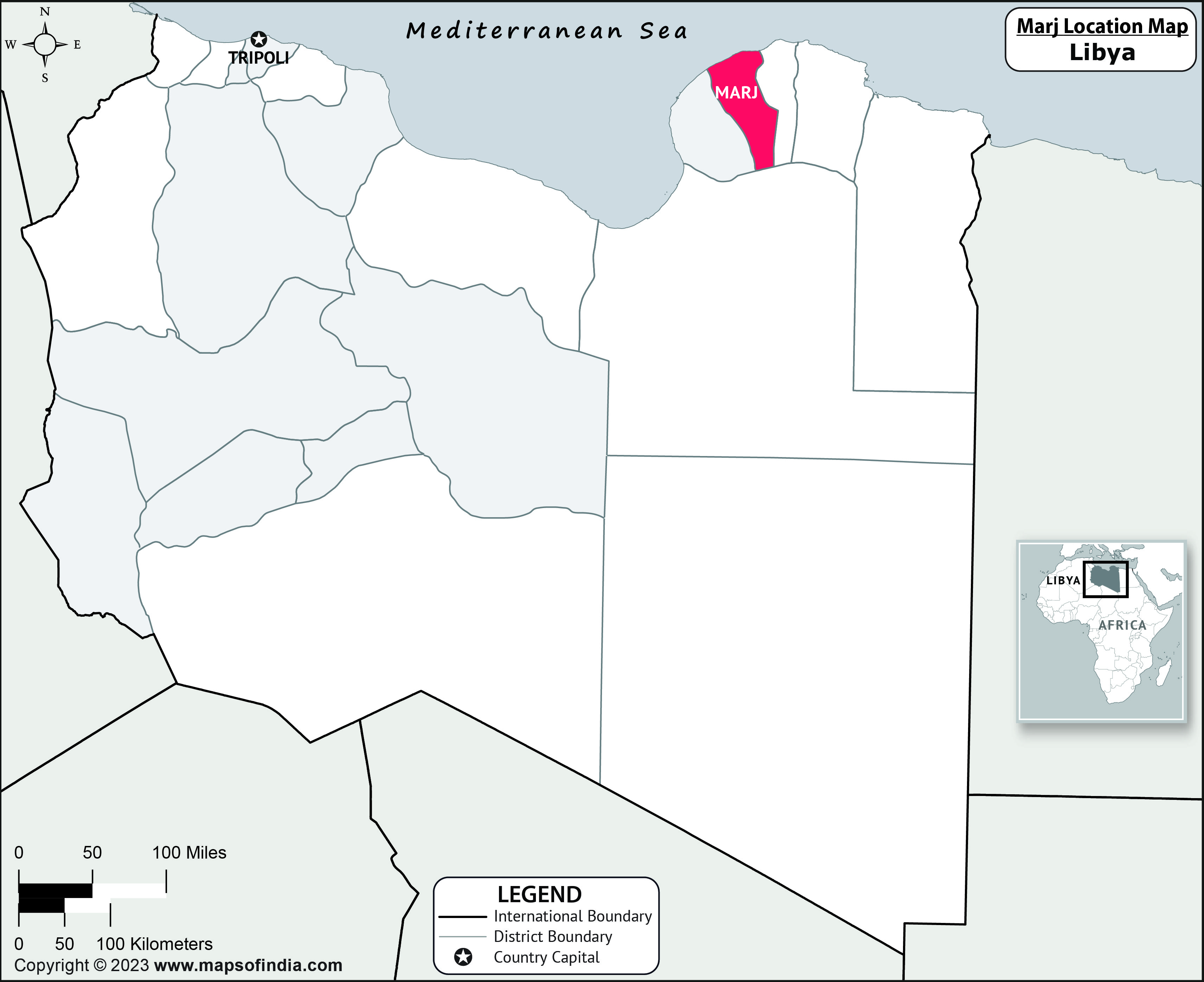 Marj Location Map