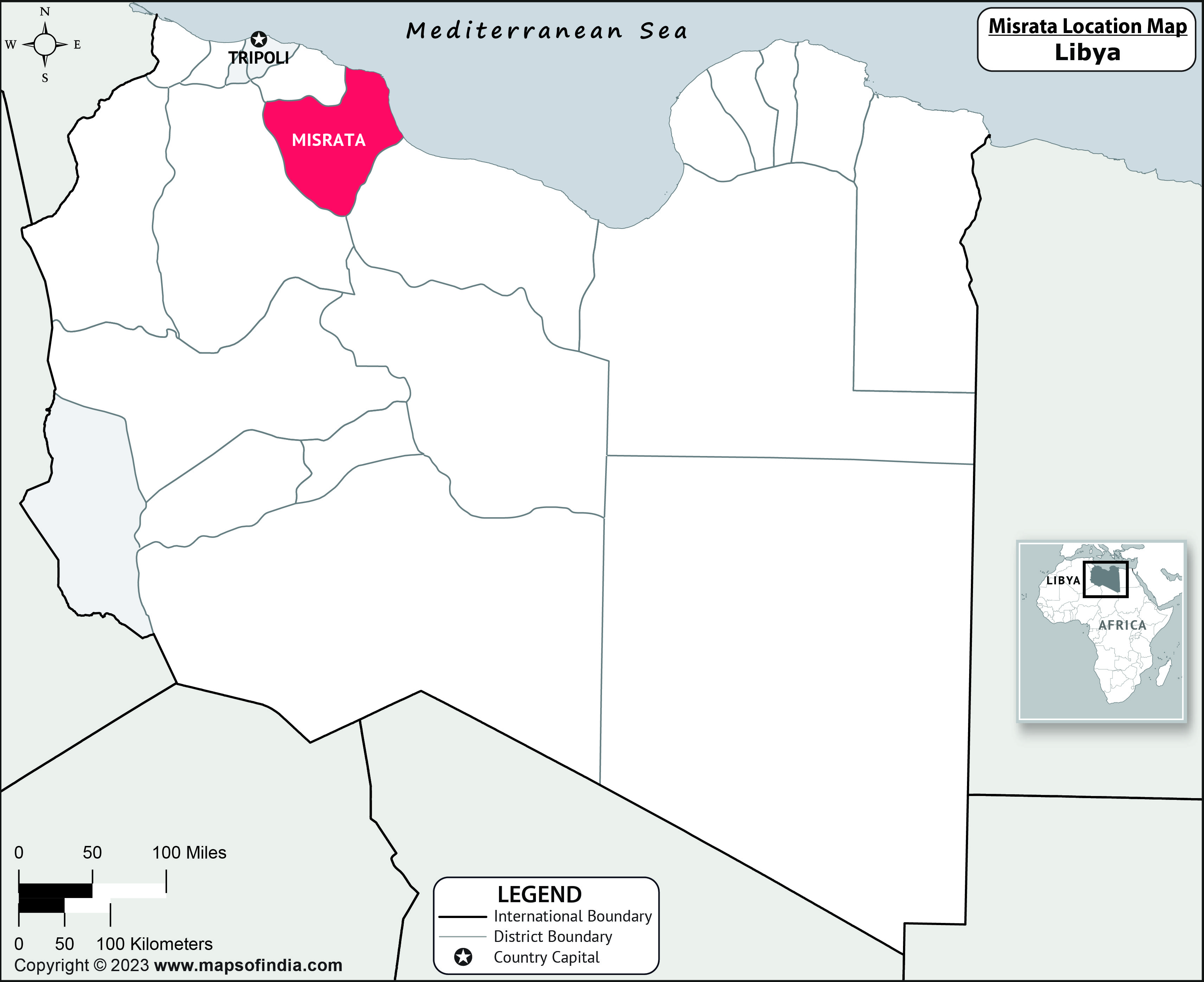 Misrata Location Map