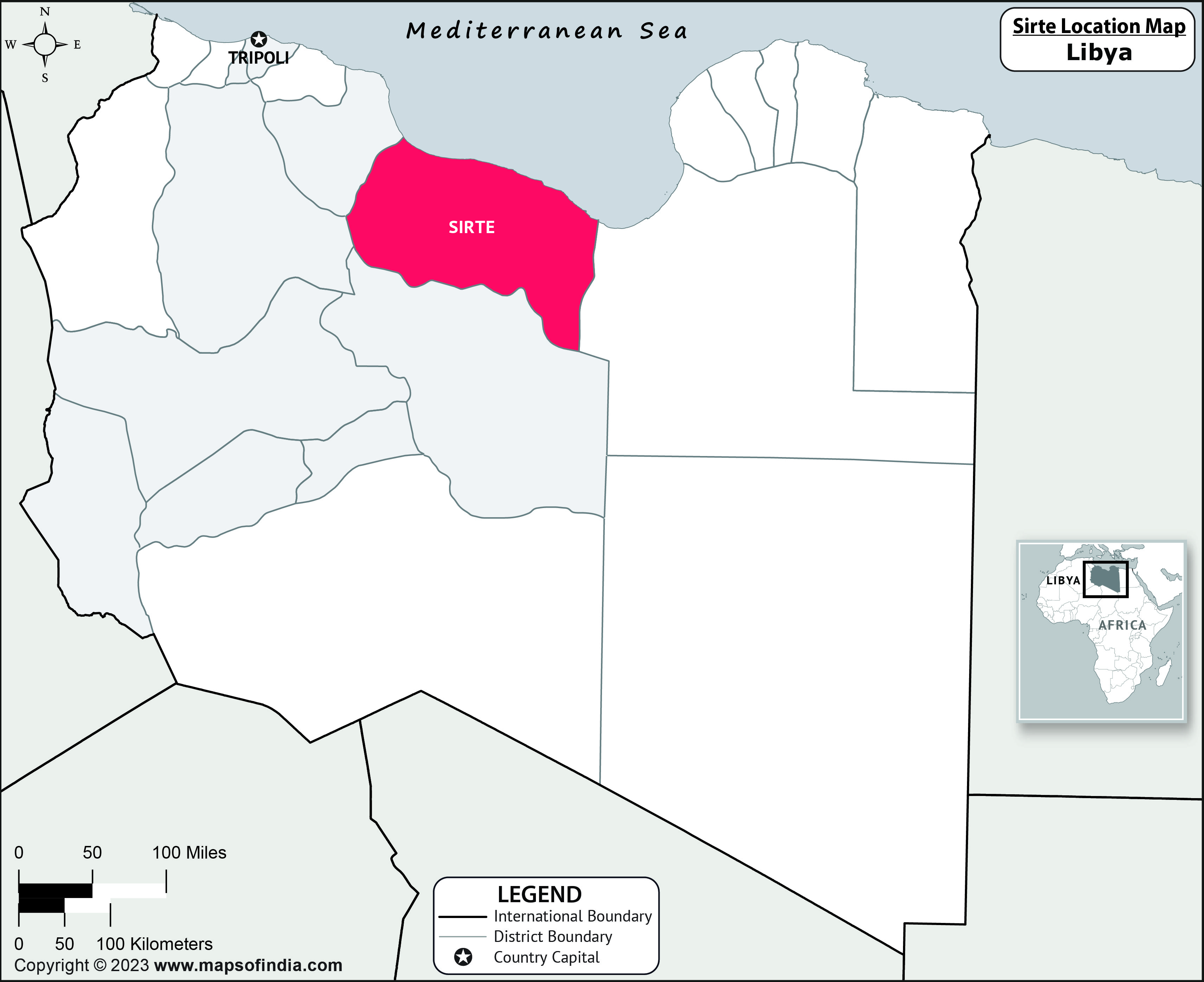 Sirte Location Map