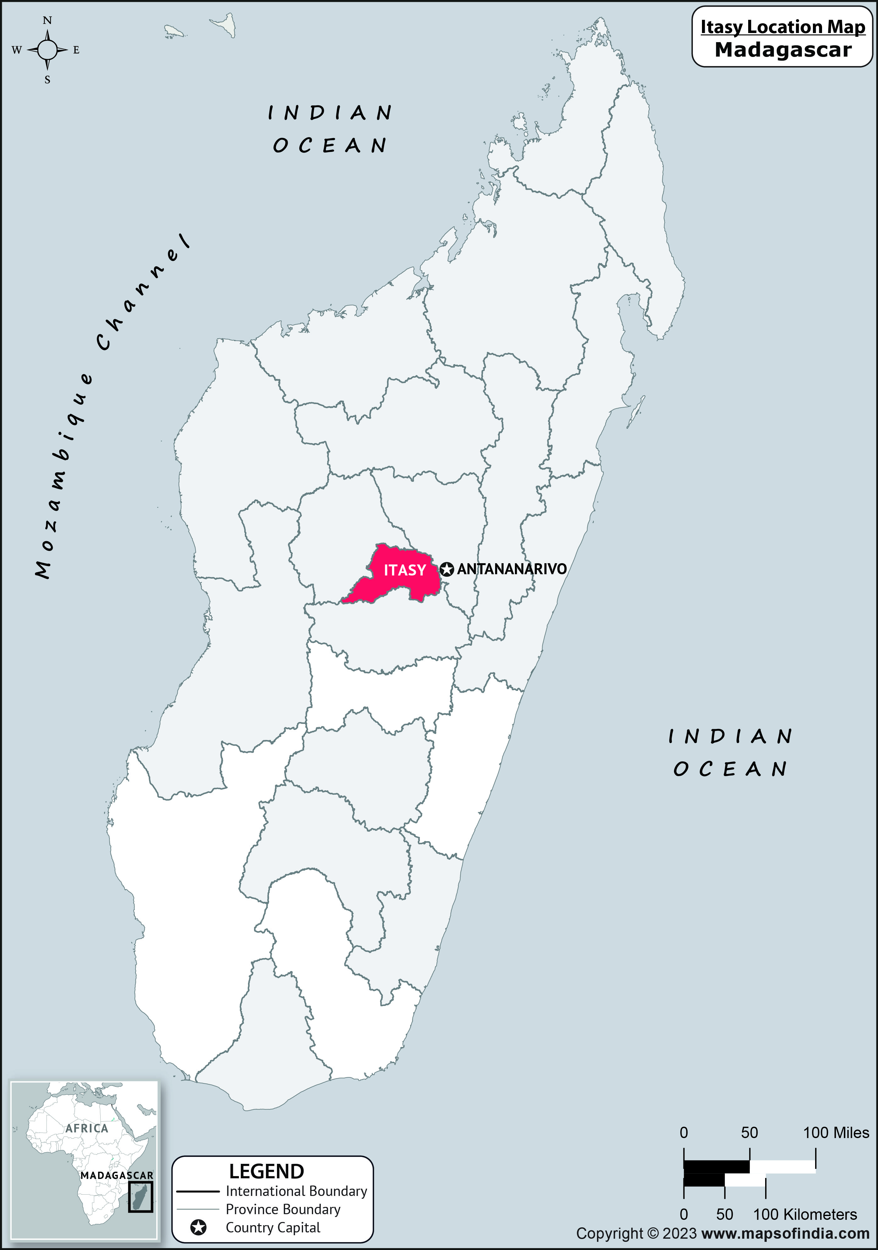 Map of Itasy Location Itasy Location Map