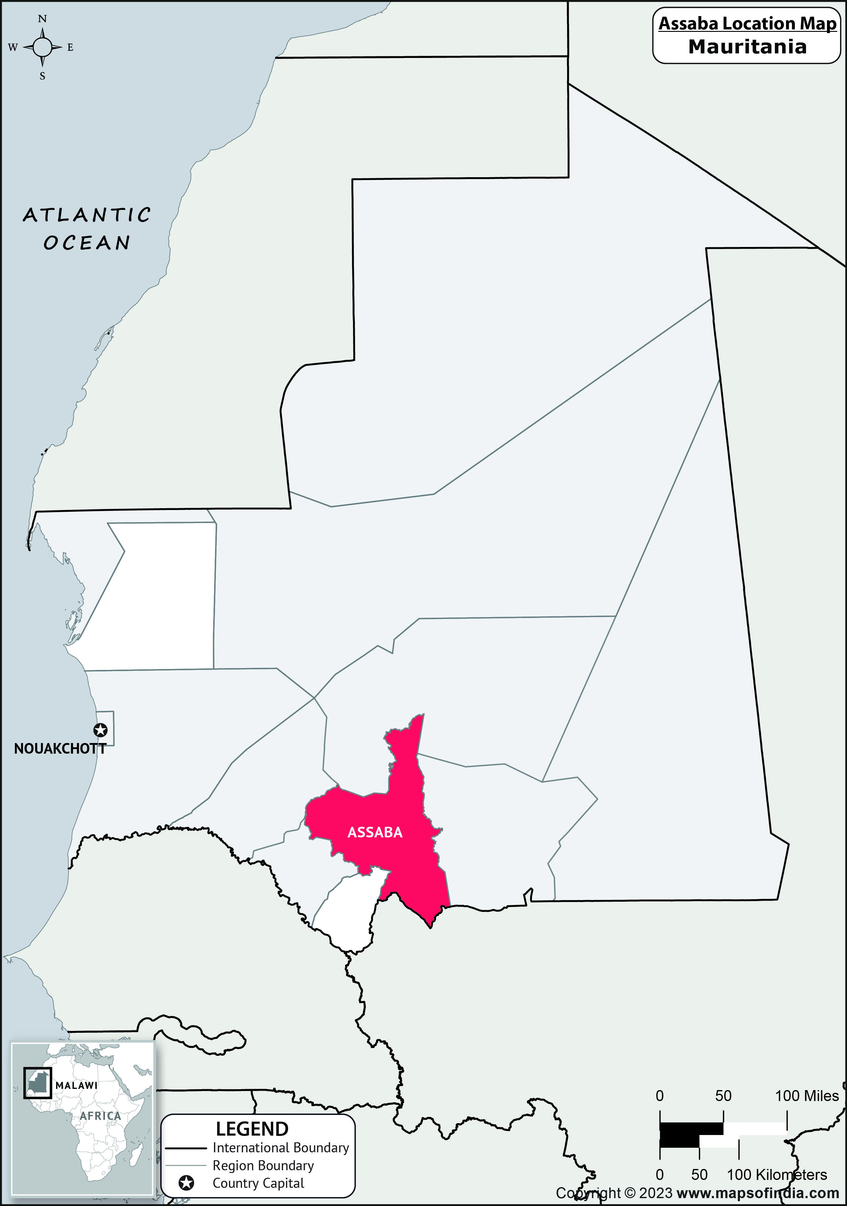 Map of Assaba Location Assaba Location Map