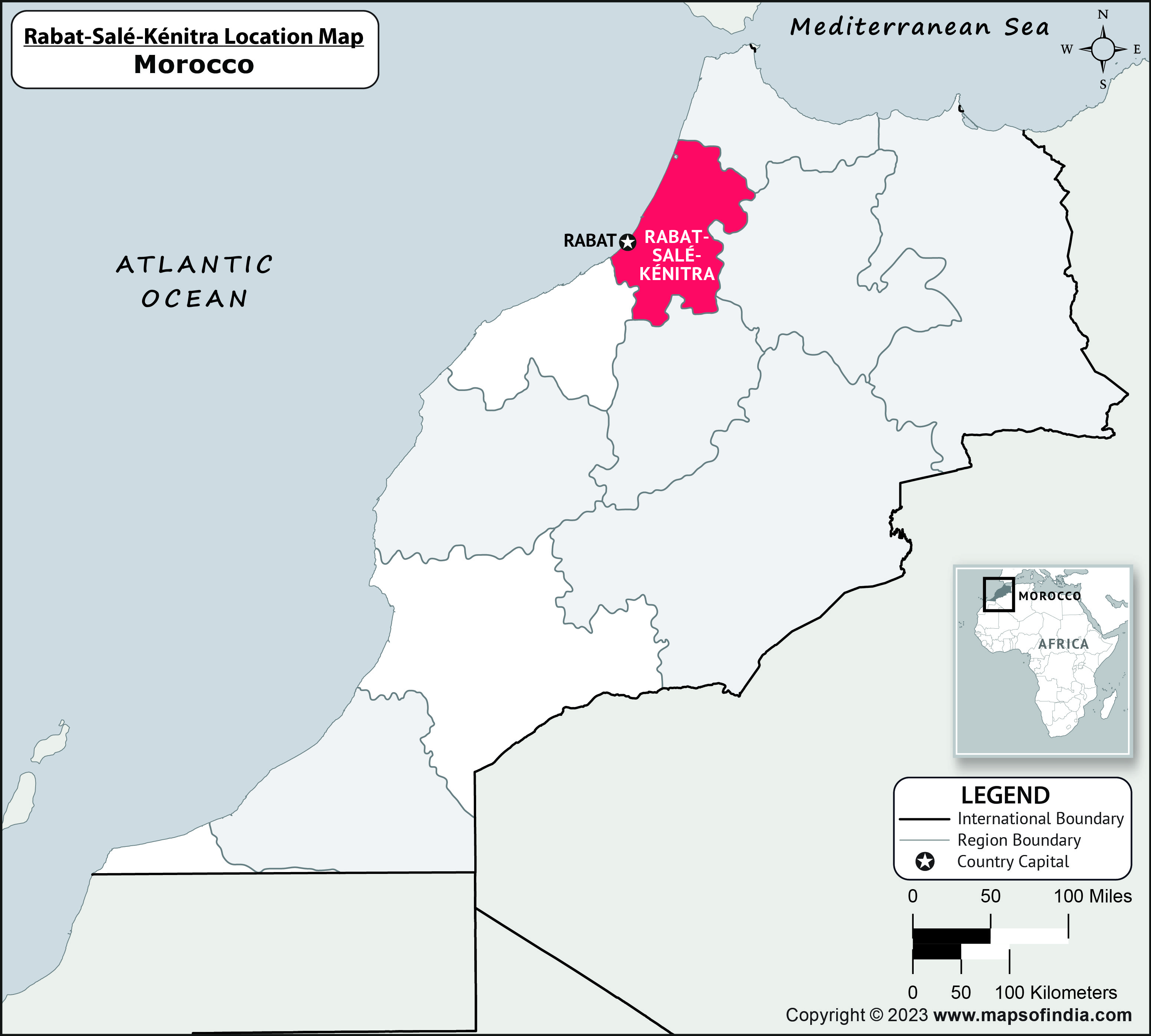 Rabat Sale Kenitra Location Map