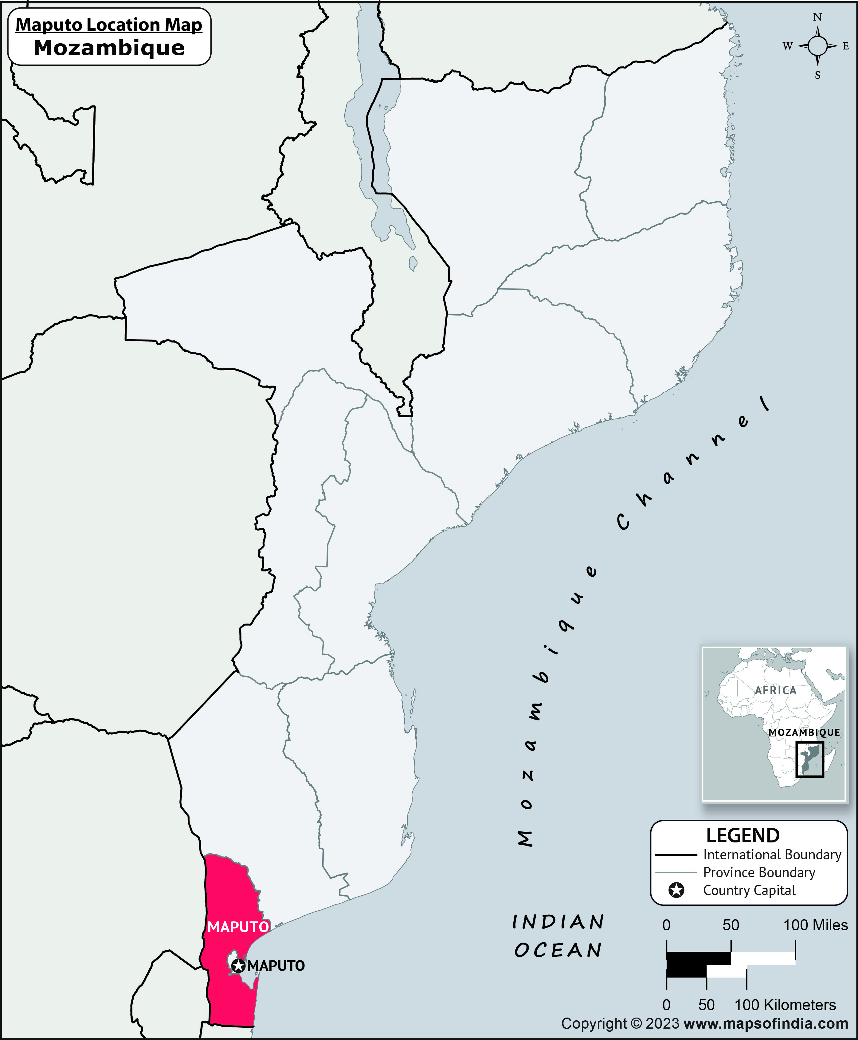 Maputo Location Map