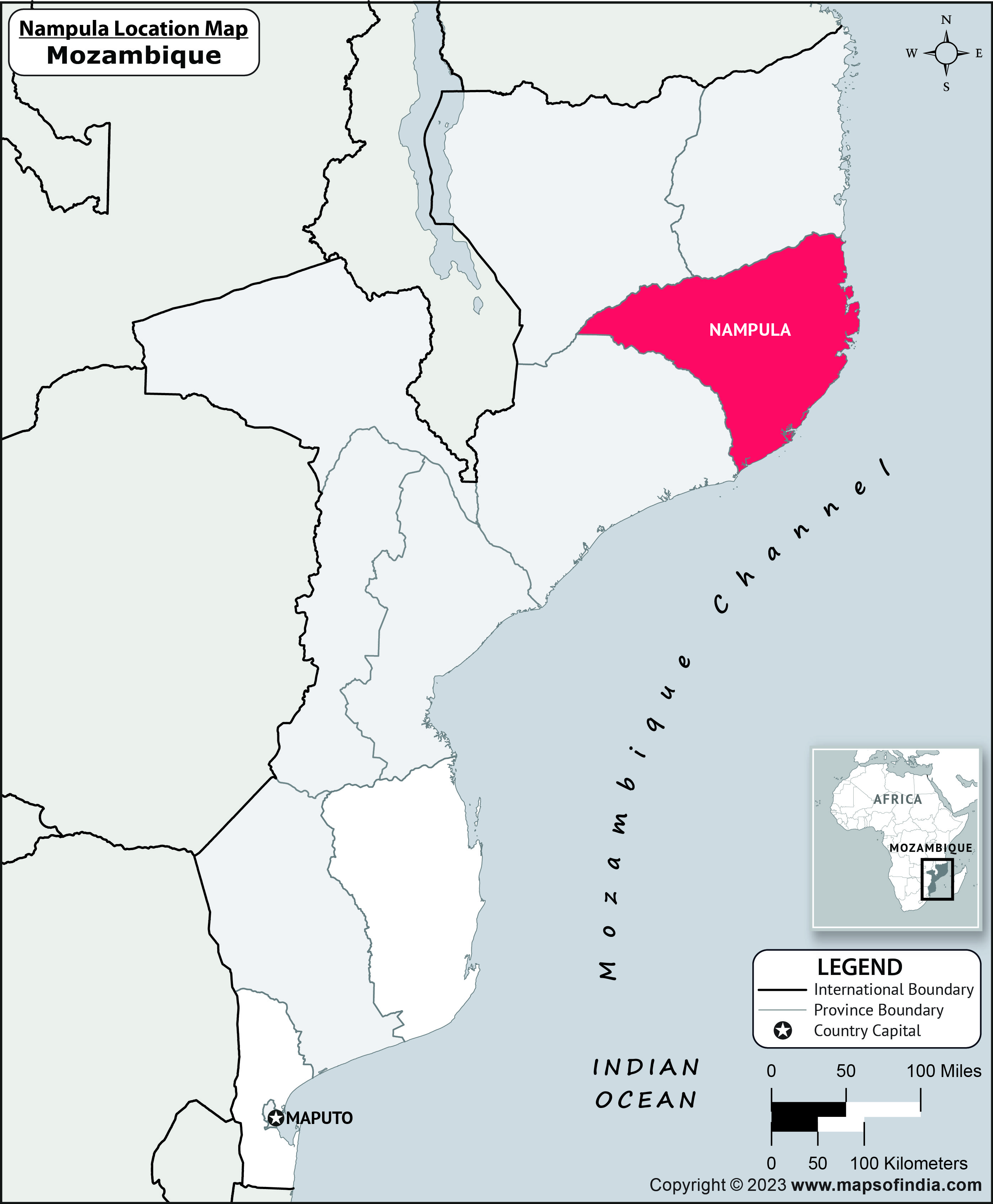 Map of Nampula Location Nampula Location Map