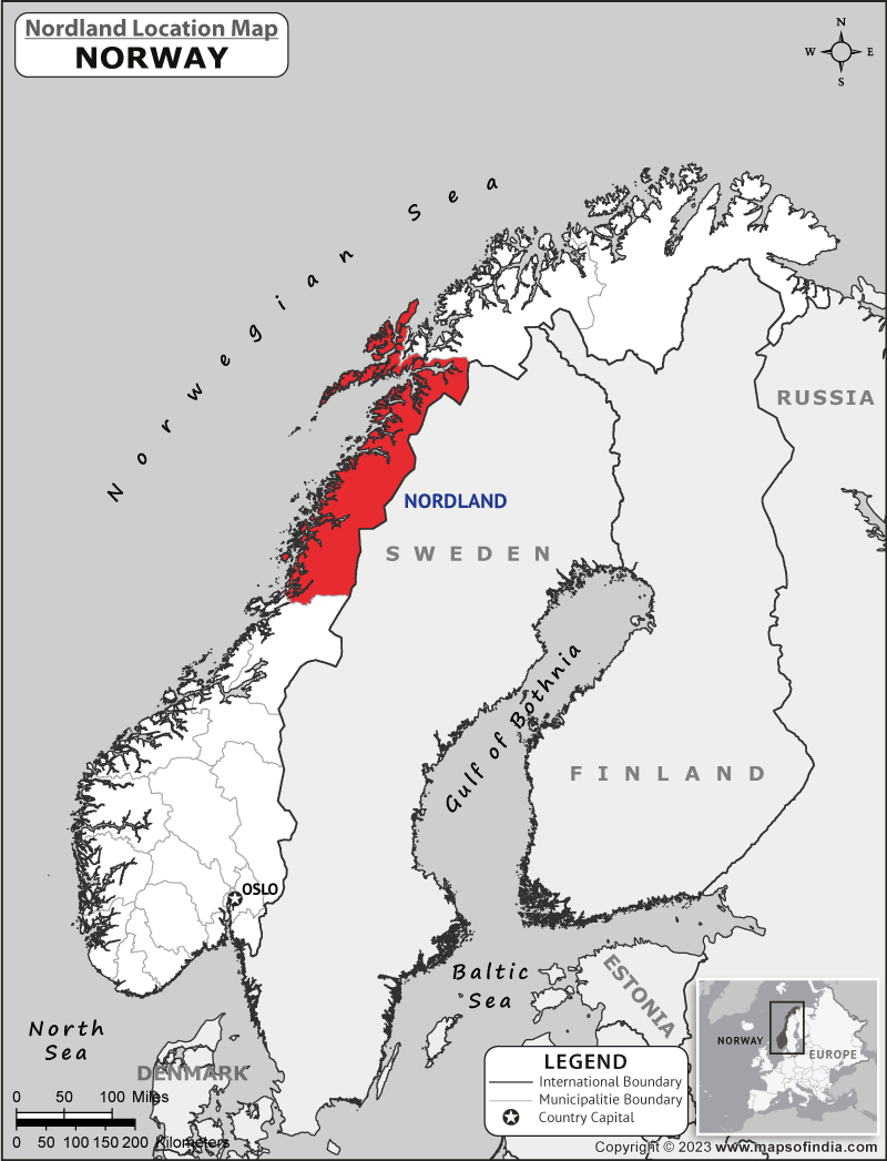 Where is Nordland Located in Norway? | Nordland Location Map in the Norway