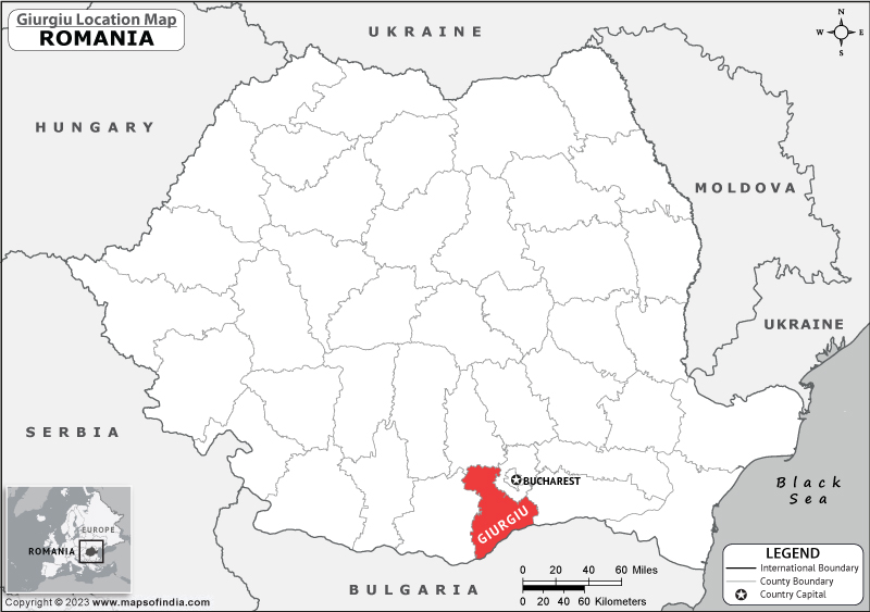 Giurgiu Location Map