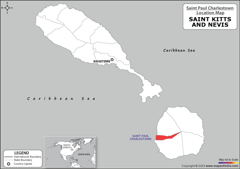 Map of Saint Paul Charlestown Location Saint Paul Charlestown Location Map