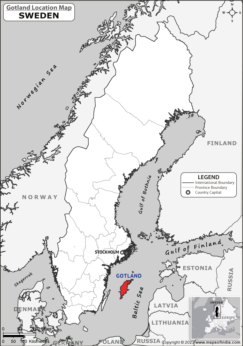 Map of Gotland Location Gotland Location Map