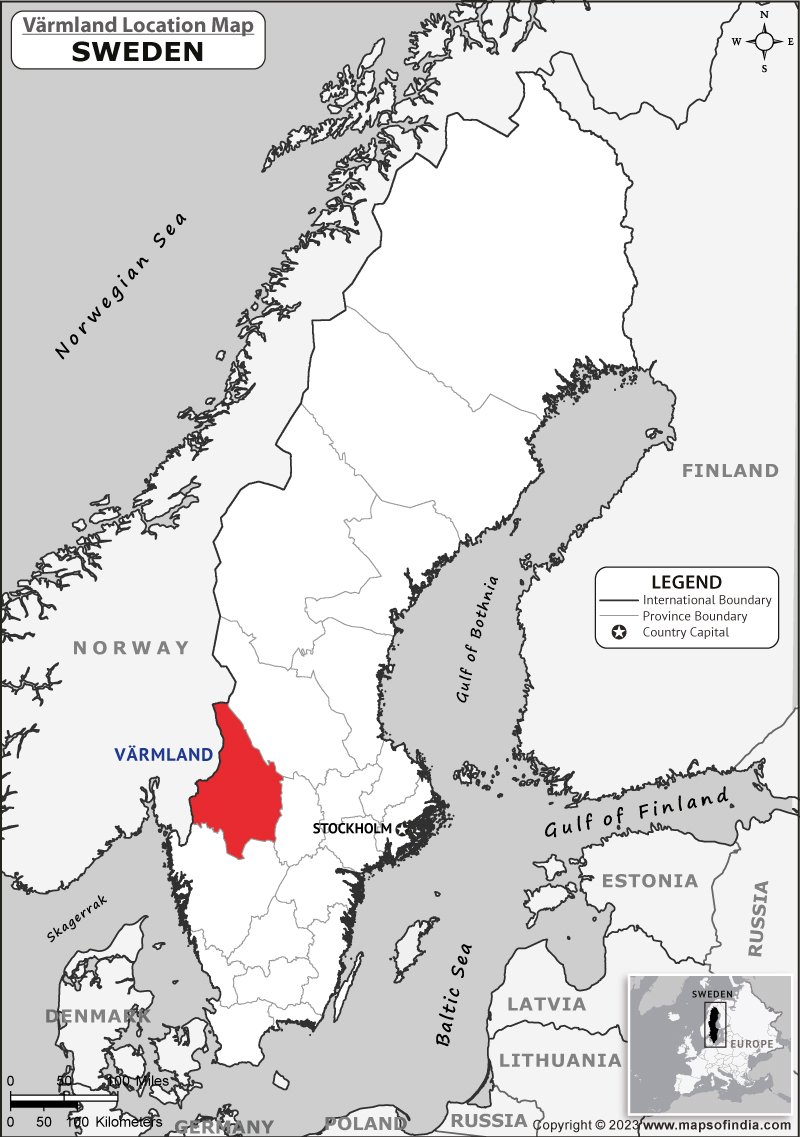 Varmland, Google Map, Sweden | Google Map of Varmland Satellite View