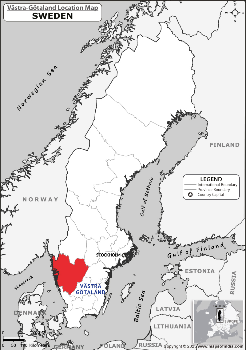 Map of Vastra Gotaland Location Vastra Gotaland Location Map