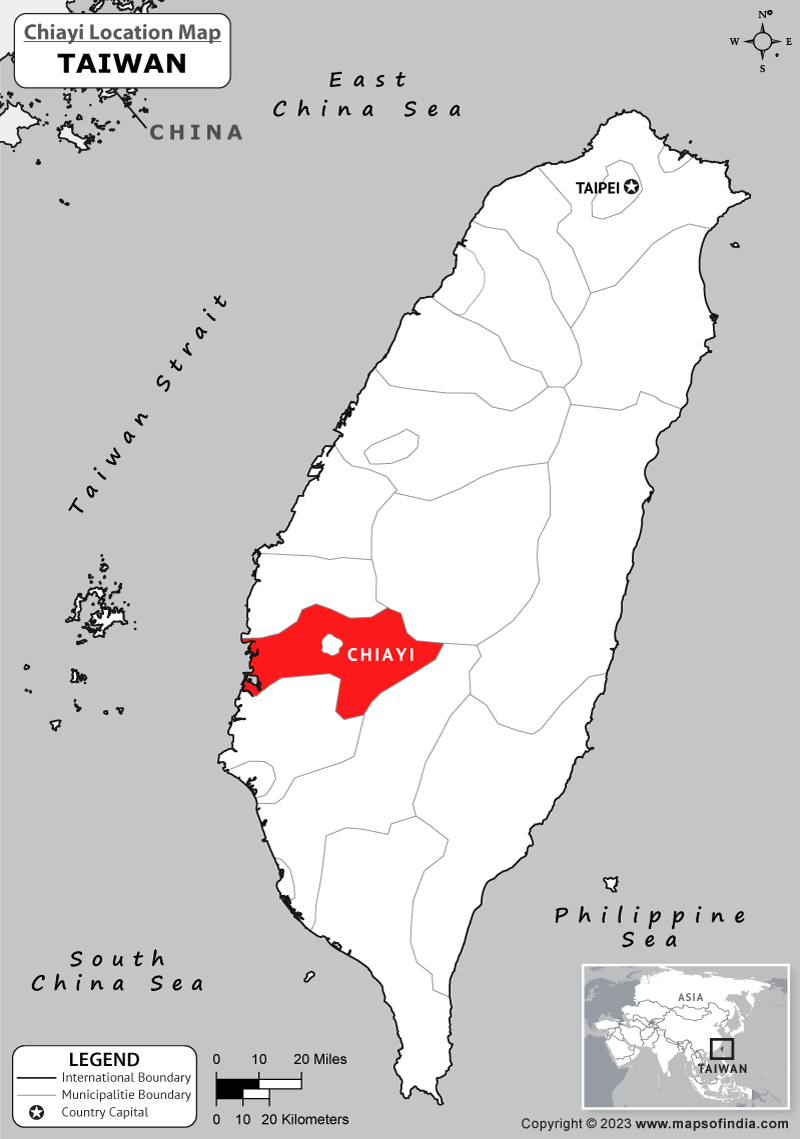 Where is Chiayi Located in Taiwan? | Chiayi Location Map in the Taiwan