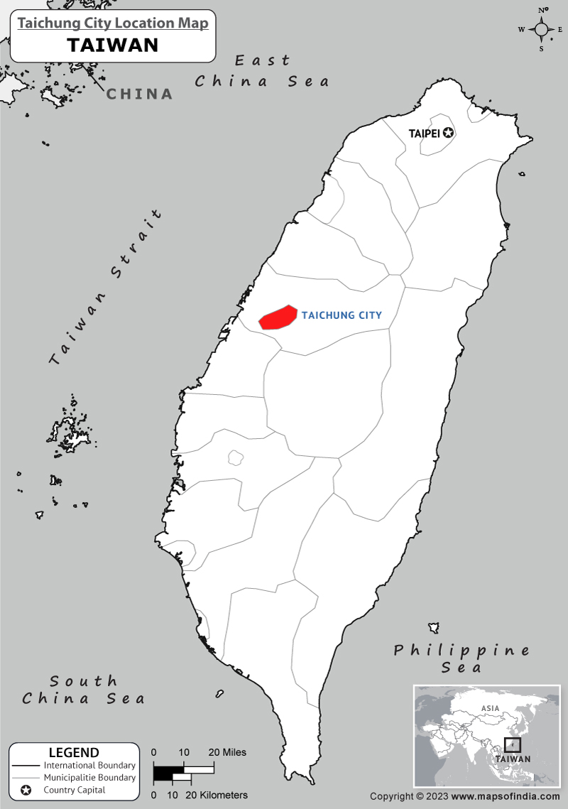 Taichung City Location Map