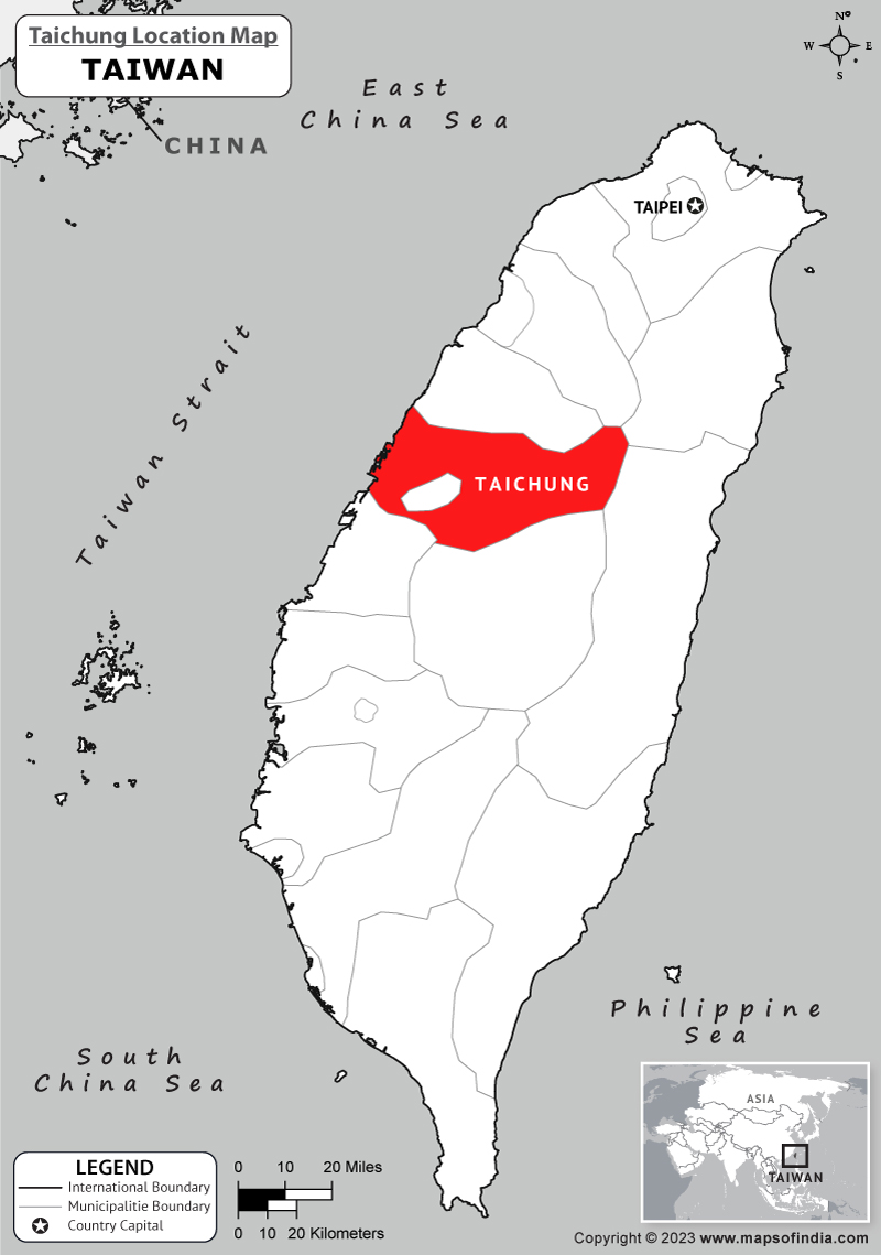 Taichung Location Map