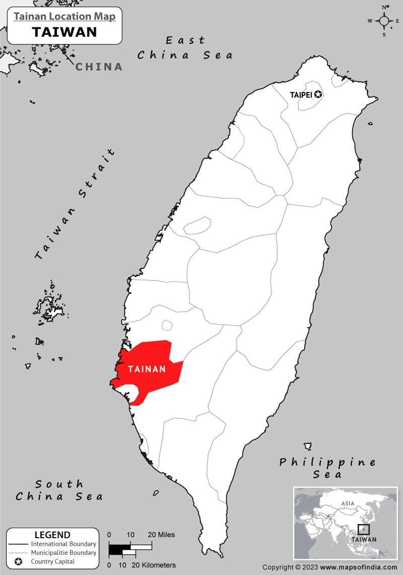 Map of Tainan Location Tainan Location Map