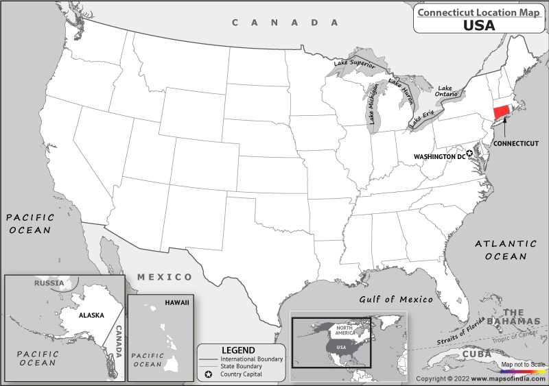 Connecticut Location Map 