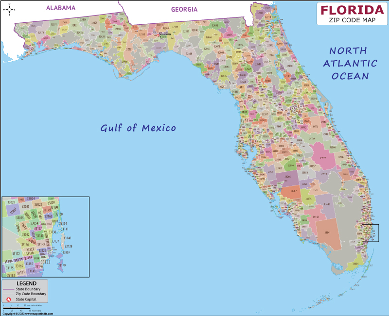 Zip Codes List for Florida | Florida Zip Code Map