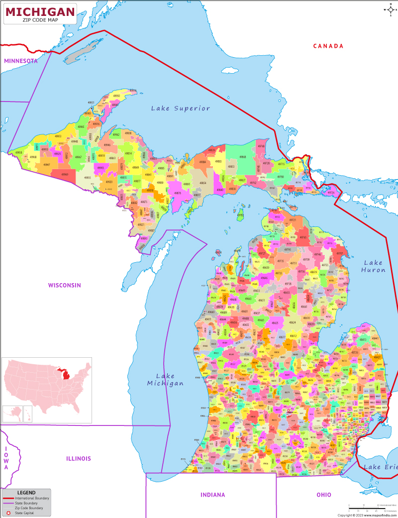 Zip Codes In Michigan Map Angie Bobette 9258