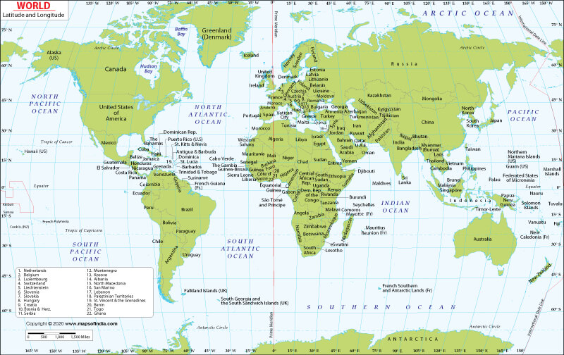 latitude and longitude map asia