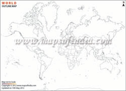 world political map black and white a4 size