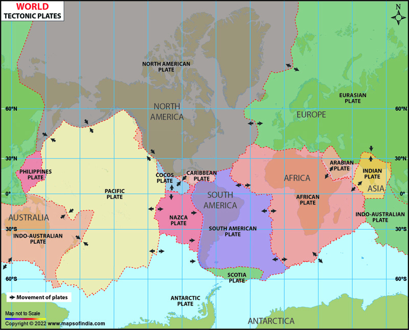 plate tectonics map