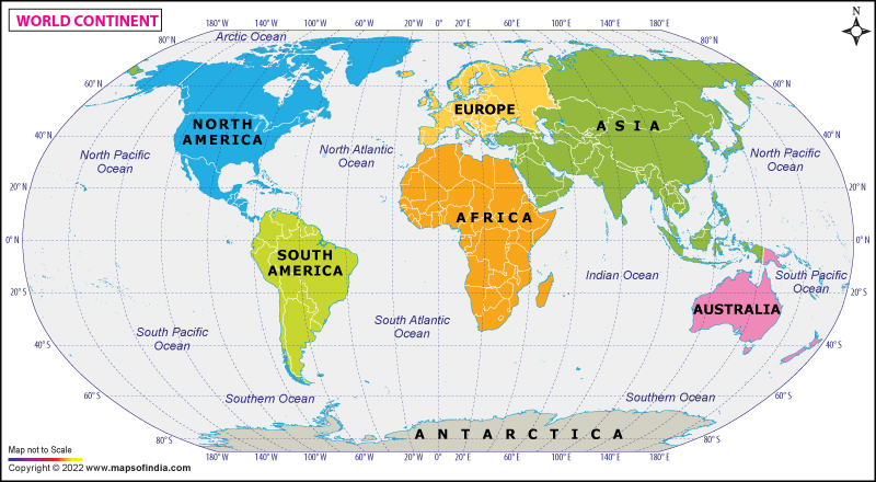 World Map Showing Continents World Continent Map, Continents of the World
